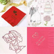 order imprinted wedding napkins