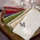 monogram hemstitch linen napkins
